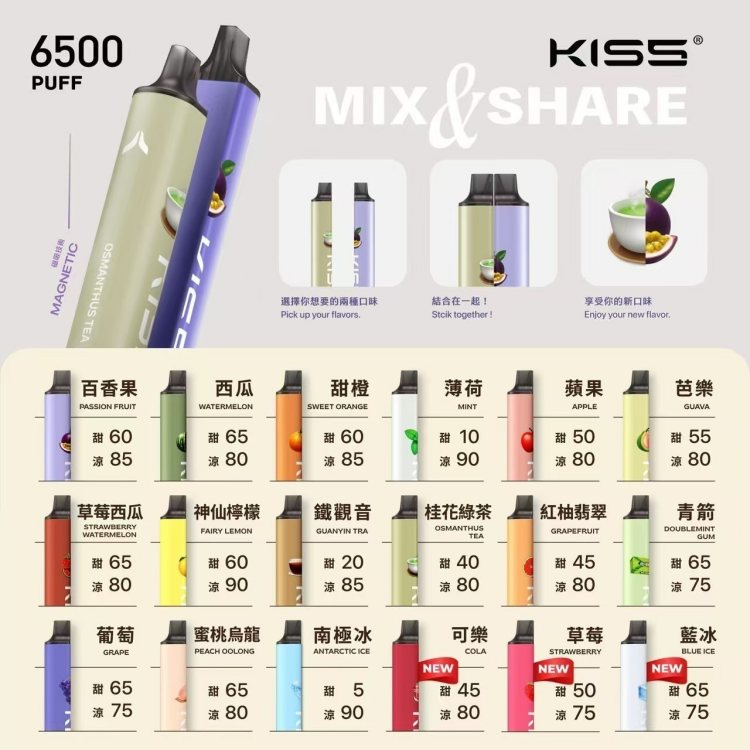 Kiss6500口一次性拋棄式電子煙 凱斯KISS 6500口 正品現貨